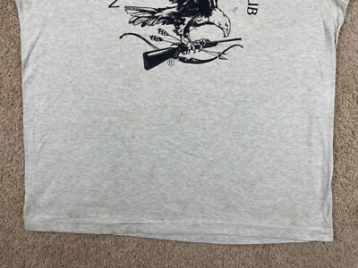 T-shirt Vintage Fruit Of The Loom - Chasse & Nature - Gris Taille S - Collection Limitée