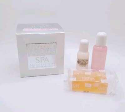 Vtg Elizabeth Arden Spa Skincare Gift W/Purchase Soap Clear Solution Moisturizer