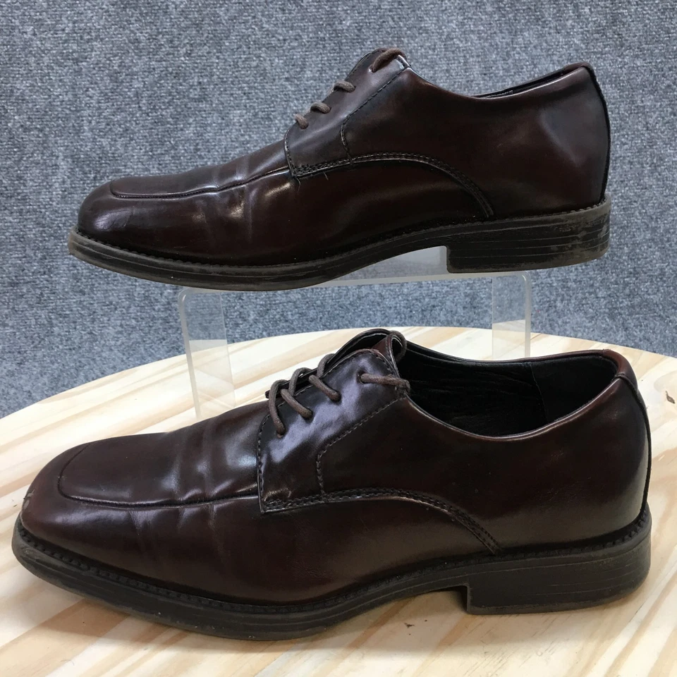 Zapatos de vestir Kenneth Cole Reaction para hombre 8,5 M simplicidad Oxford marrón imitación cuero Foto 2 de 4