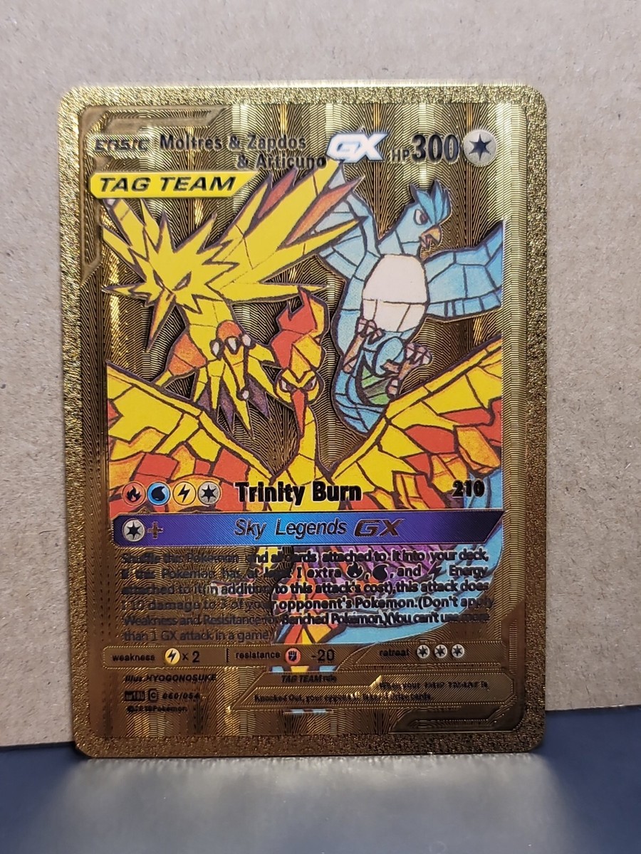 Moltres Zapdos & Articuno GX Gold Foil Fan Art M/NM | eBay