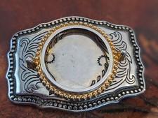 Vintage Silver Belt Buckle Made in USA