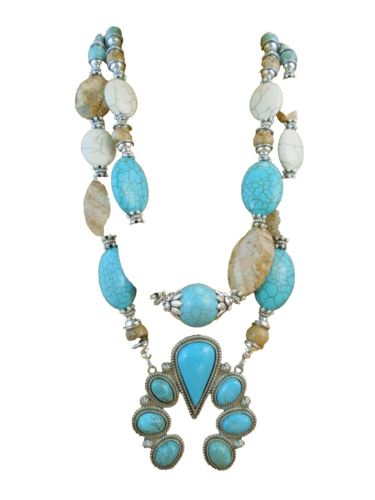 Piedra turquesa juegos de joyas hechas a mano