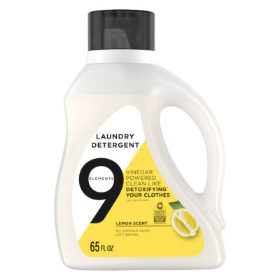 9 Elements Vinegar Lemon HE Laundry Detergent 50 Loads 65 -fl oz