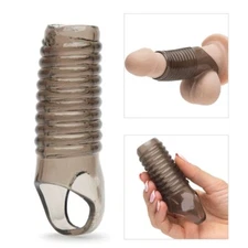 Stimulation Enhancer Textured Thick Penis Sleeve Cock Sheath Extension