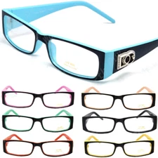 Mens Womens Clear Lens Rectangle Frame Eye Glasses Fashion Designer Optical RX
