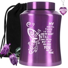 Urns for Human Ashes Adult Female and Male Large,Stainless Steel Keepsake Urn...