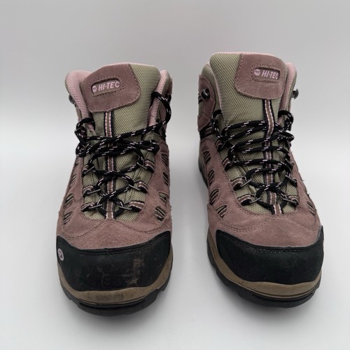 Hi-Tec Women's Bandera Mid Hiking Boots Size 10 Taupe/Pink KY16D - Picture 3 of 8