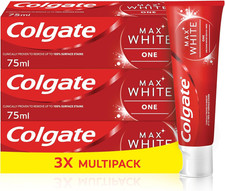 Colgate Max White One Toothpaste 3 X 75Ml - Teeth Whitening Toothpaste - Clinica 43.69 per litre