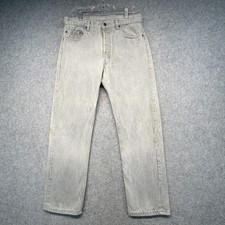 Vintage Levis 501 Jeans 36x30 (Fits 32x29) Button Fly Gray Made In USA 1977