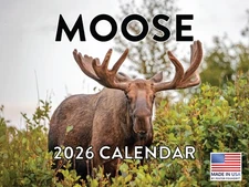 Moose Calendar 2026 Monthly Wall Calender 12 Month 12x18