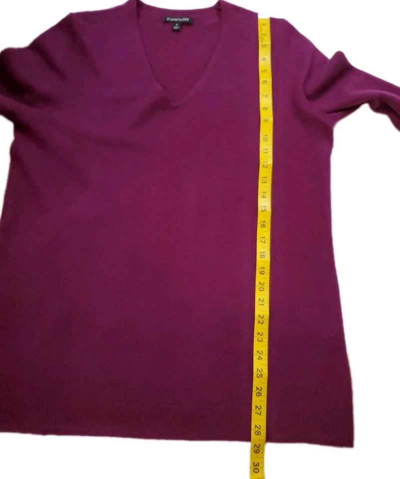 Suéter 100% Cachemira Cuello en V Talla 1x Magenta 41 Espino Foto 4 de 4