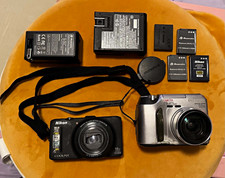 Nikon COOLPIX S9300 Olympus Camedia C-730 Lot with Batteries Charger FOR PARTS