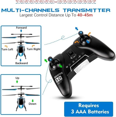 Ferngesteuerter RC Hubschrauber Kinder Flugzeug 3 Kanal LED Gyro stabil leicht - Bild 9 von 12