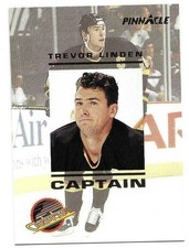 TREVOR LINDEN 1993-94 PINNACLE CANADIAN CAPTAINS CARD NEAR MINT CONDITION