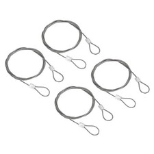 Cavo in Acciaio Inox, Confezione da 4 Corde Filo Rivestite in PVC 1/16" per Ringhiera Ponte 3,3ft