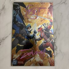 Batman Deadpool #1 FOIL VARIANT🔥2X SIGNED SCOTT SNYDER / DAN MORA🔥w/ COA