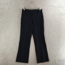 Talbots Trouser Dress Pants Womens 2 Curvy Straight Leg Mid Rise Flat Front Blue