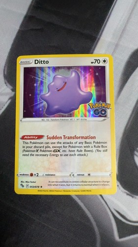 Ditto 053/078 Holo Rare Pokemon GO Pokemon Near Mint