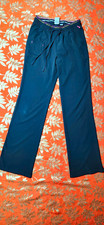 HeartSoul Women  s Scrub Pants Black S Tall Drawstring Solid Polyester Blend Knit