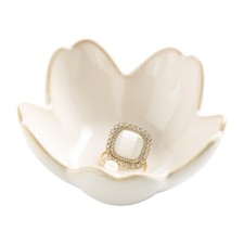 Flower Ring Holder Dish, Ceramic Jewelry Tray Dish, Small Trinket Dish, Jewelry