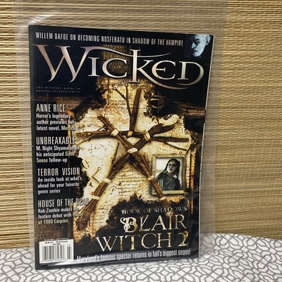 Wicked Horror Magazine Fall 2000 Blair Witch Rob Zombie Buffy Vampire ICP Rear C