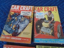 4 Rod & Custom Magazine & car craft magazines -55-57-58 in used & stained cond
