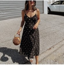 Sezane Marguarita Polka Dot Dress