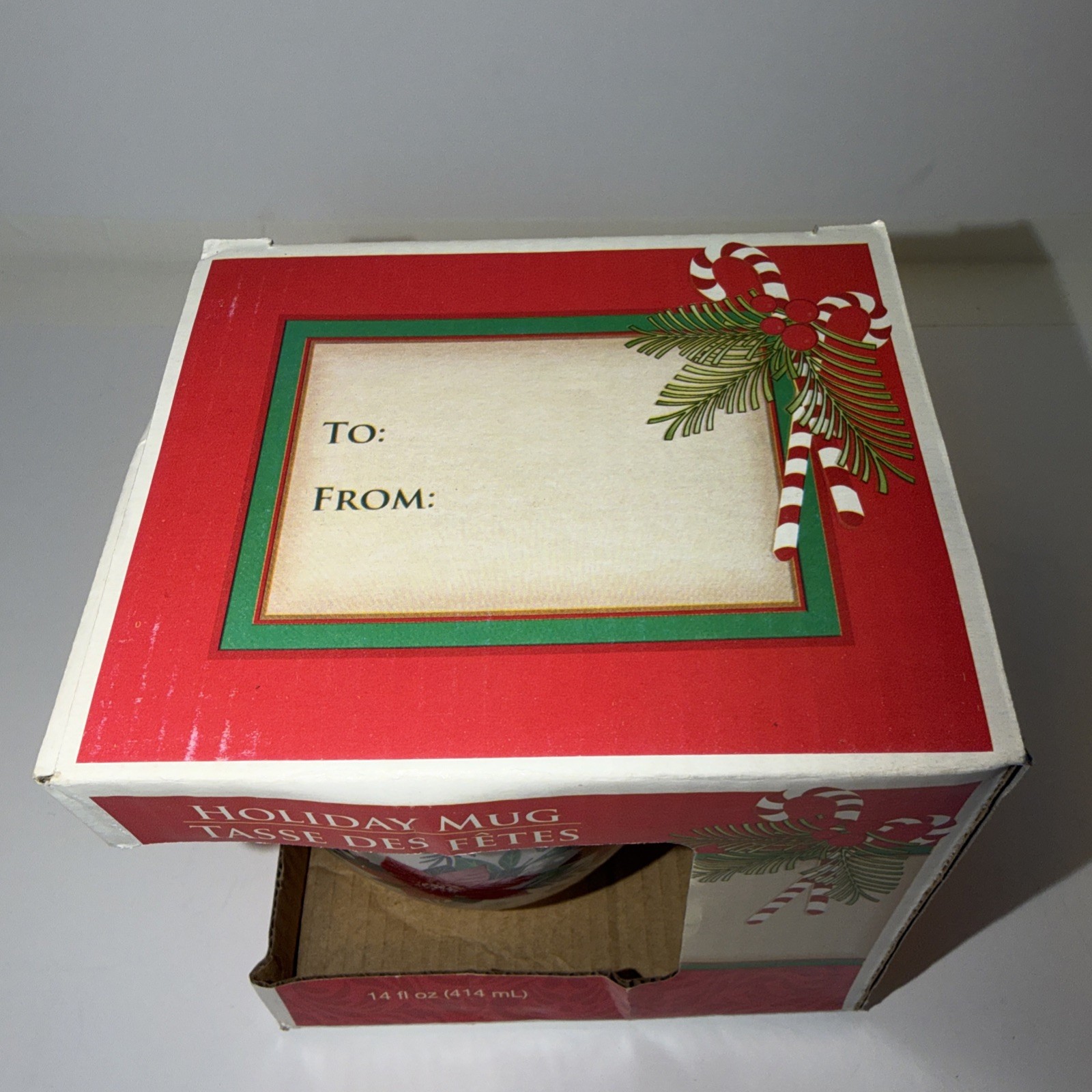 NIB Holiday Mug 14oz Poinsettia Christmas Greenbrier International Royal Norfolk