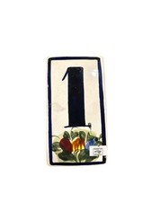 Ceramic House Number for Outside 5.5" x 3" manus