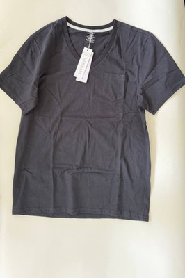 2-Pack Bread & Boxers V-Neck T-Shirt Mens Cotton Blend Pocket Basic Tee S M L