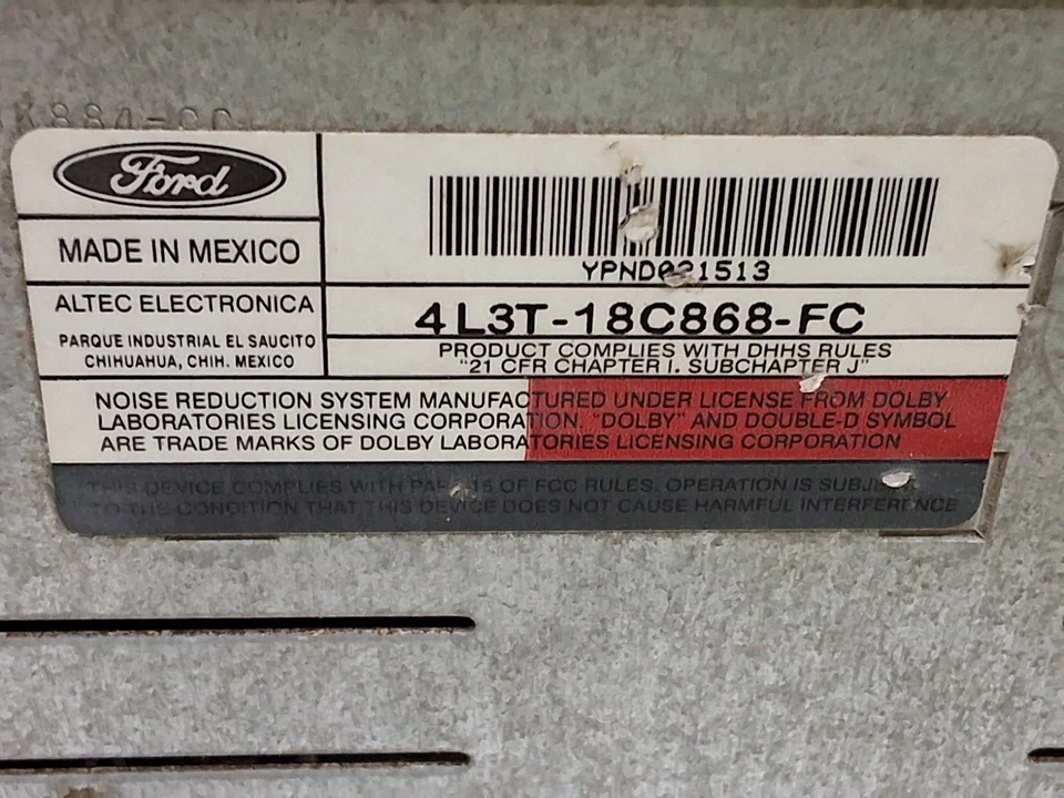 04 Ford F-150 AM FM CD cassette radio receptor OEM 4L3T-18C868-FC Foto 3 de 3