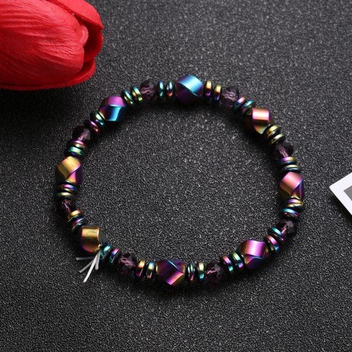 Bracciale magnetico intrecciato braccialetto magnetico bracciali ematite fatti a mano - Foto 9 di 11
