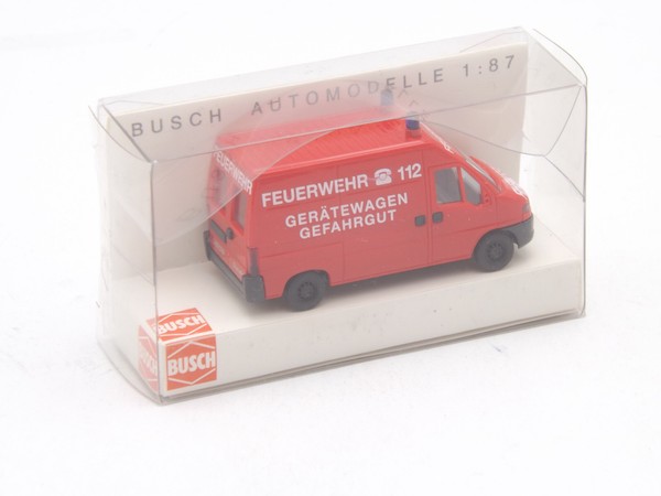 Busch 47303 Fiat Ducato Feuerwehr 1:87 In Ovp - Neu-image