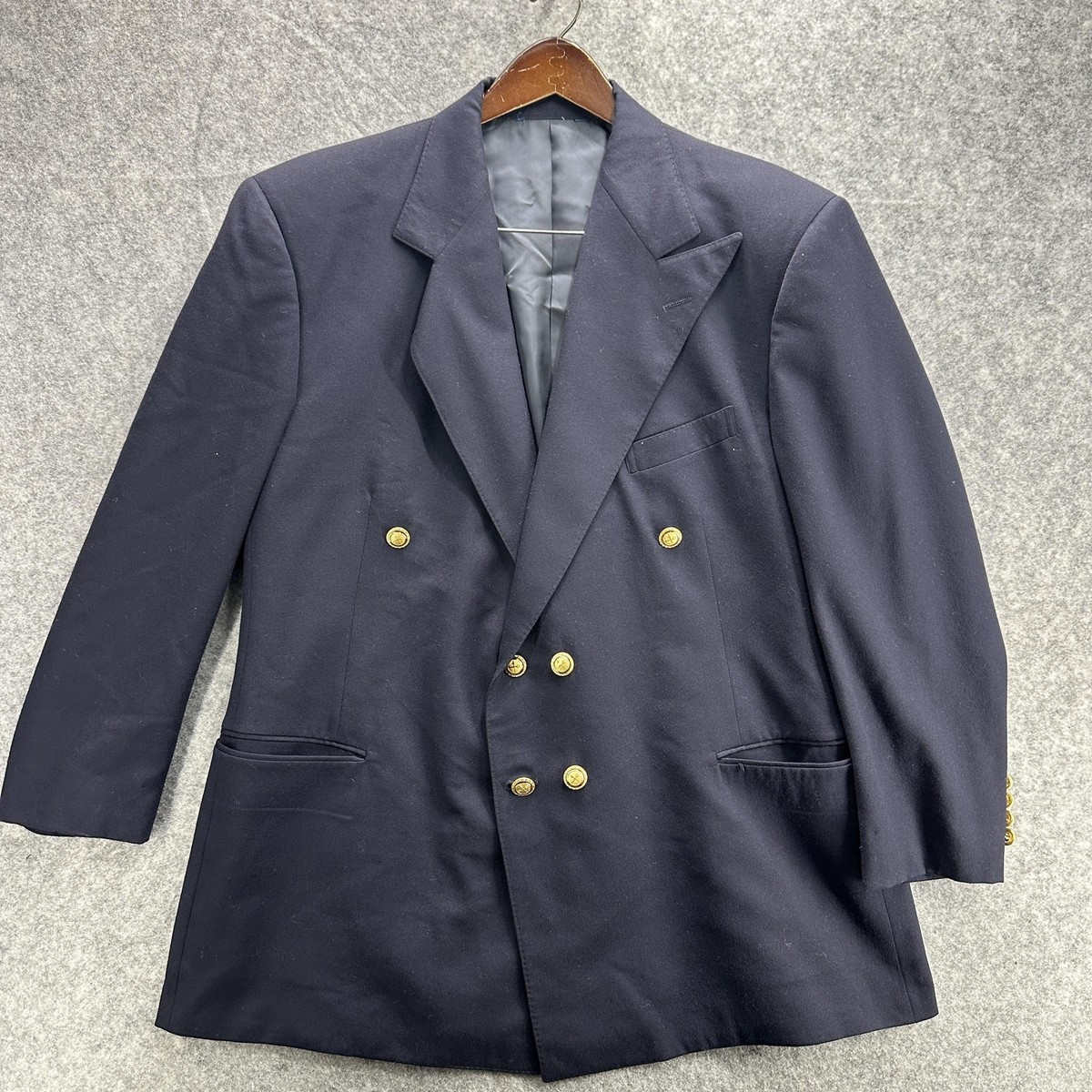 Vintage Polo Ralph Lauren Blazer Mens 42R Wool Gold Button 90s