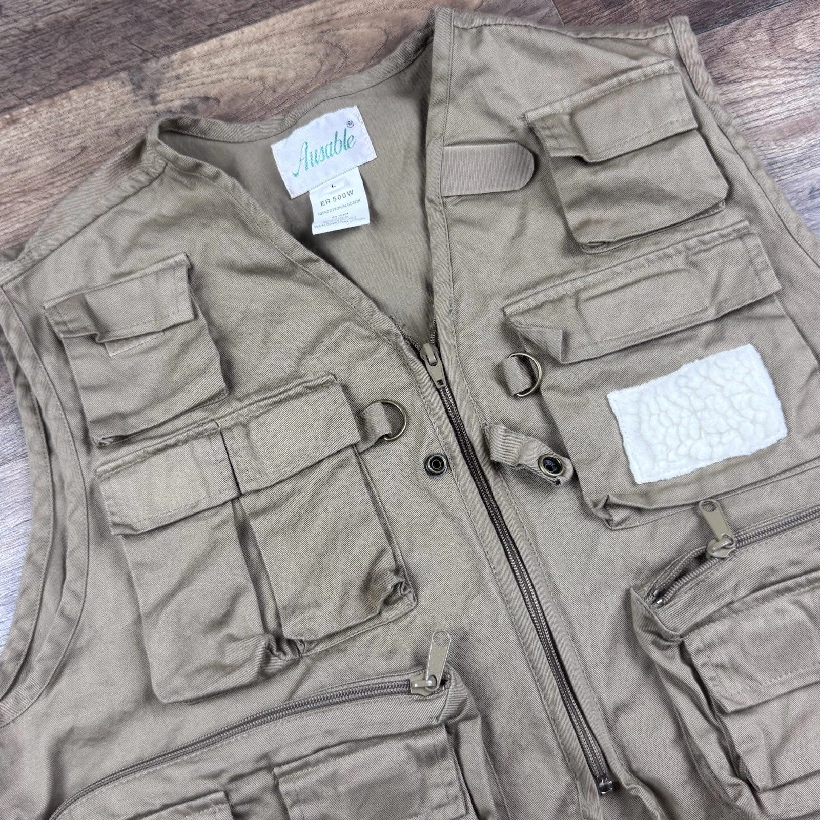 Ausable Fly Fishing Vest Men's Large Hunting Zip Up Pockets Utility Sportsman