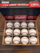 12 BRAND NEW Rawlings Official Major League Baseballs MLB Dozen Manfred (Pearls)