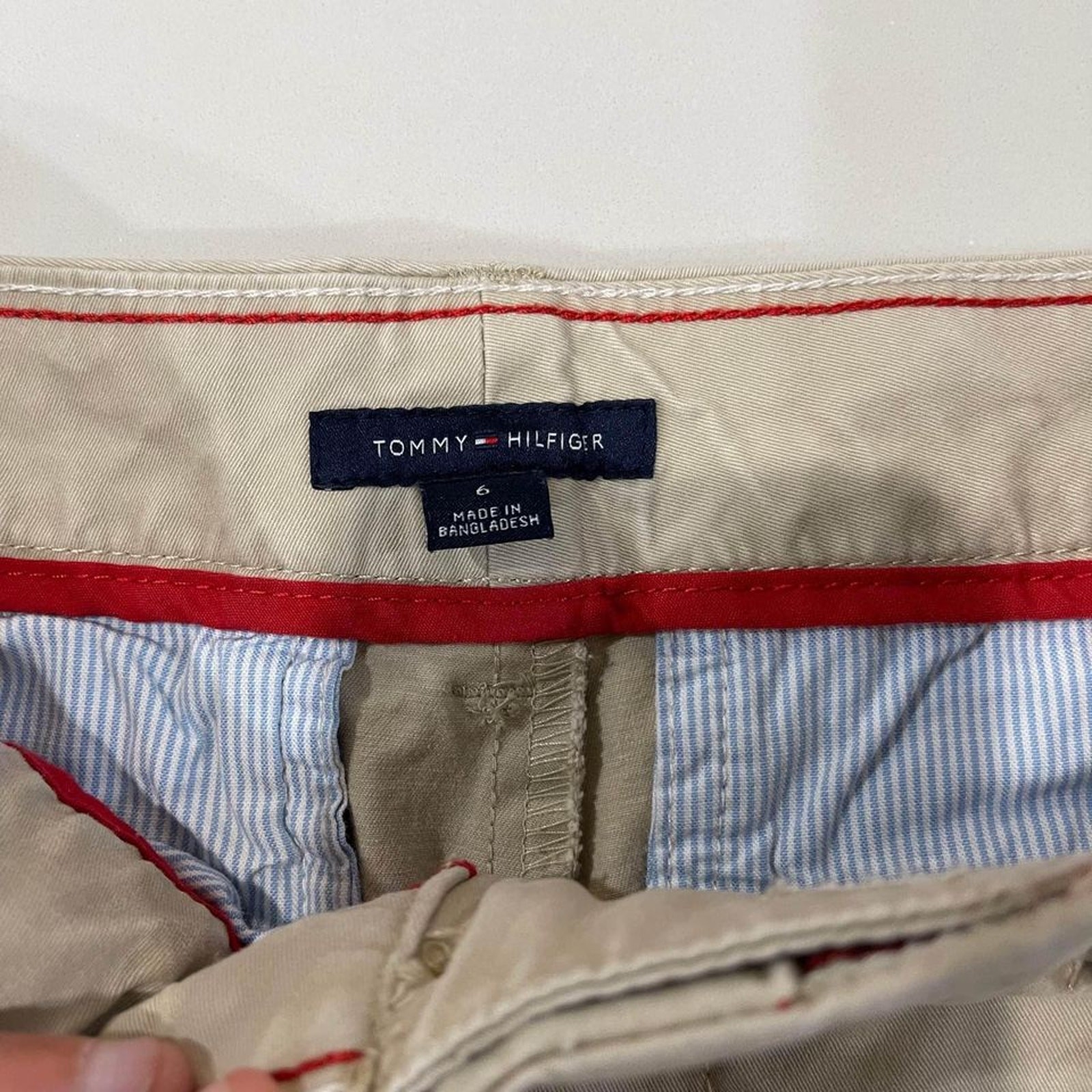 Tommy Hilfiger Women's Khaki Beige Slim Fit Chino Pants Size 6 image 4