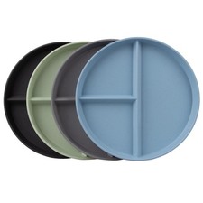 9 Inch Portion Control Plates 4Pcs Divided Dinner Plate Microwave Safe Set USNew