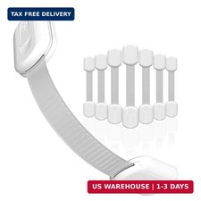 SKYLA HOMES Child Safety Cabinet Locks, White, 8 Pack ABS and TPE adhesive lat
