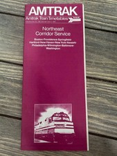 Vintage AMTRAK Train Timetable Northeast Corridor Service 1981-1982 Booklet