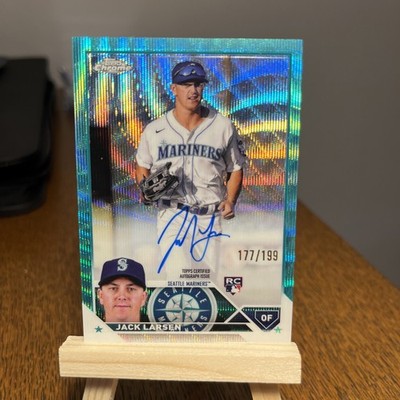 2023 Topps Chrome Rookie Aqua Wave Refractor /199 Jack Larsen #RA-JLA Auto RC