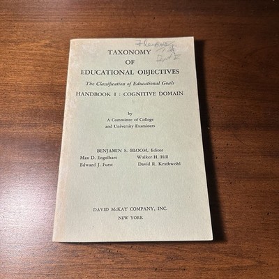 Taxonomy of Educational Objectives Handbook 1 Cognitive Domain - 1961 Paperback