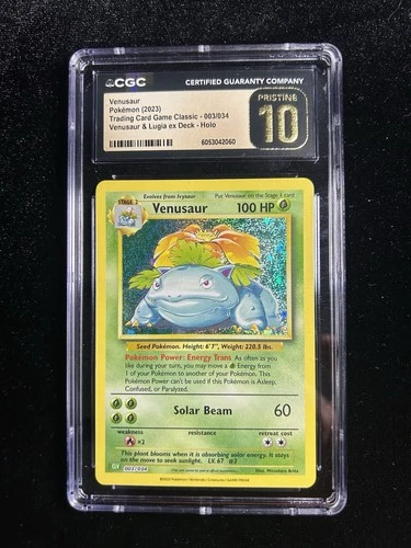 Venusaur 003/034 Trading Card Game Classic Holo Pokemon CGC Pristine 10