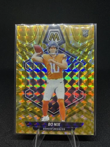 2024 Panini Mosaic - Rookies Bo Nix #312 Reactive Yellow Mosaic Prizm (RC)