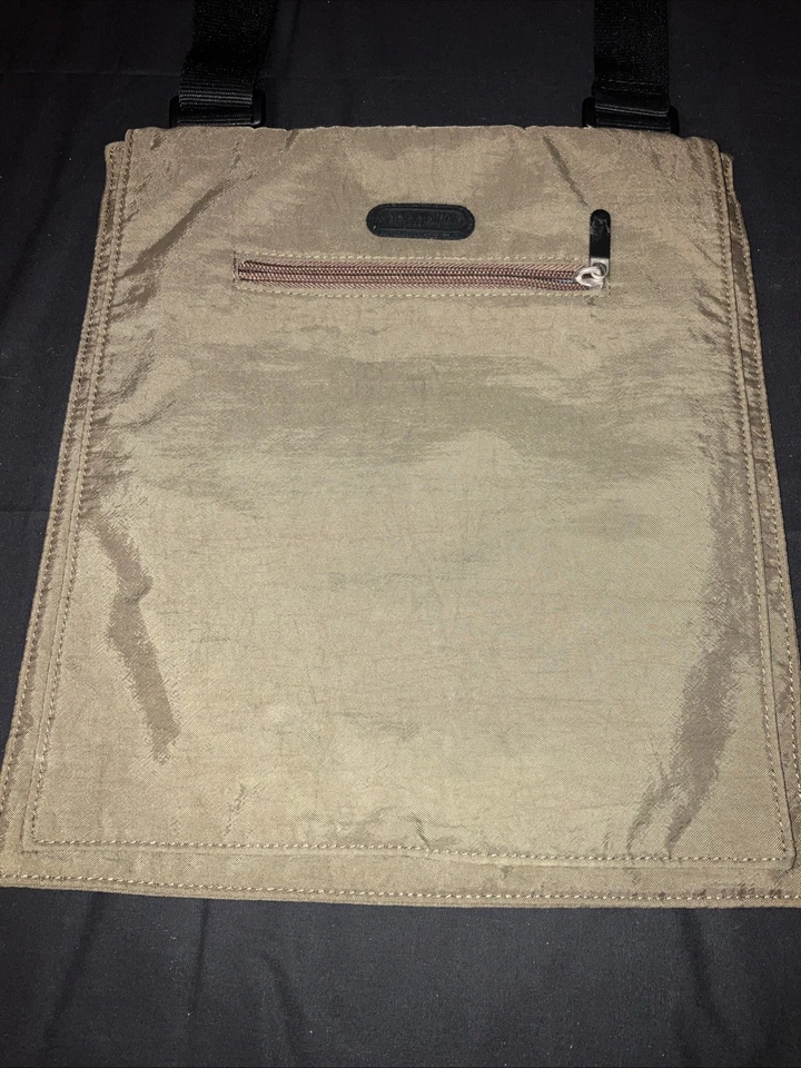 baggallini Womens Accessories Messenger  Bag Brown And Blue Interior Fold Over - Image 2 of 4