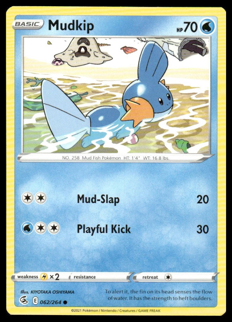Mudkip 062/264 Common Fusion Strike Pokemon Near Mint