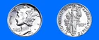 New Listing1942-P MERCURY SILVER DIME 10C TOP SOLID GEM-BU++++ HIGH GRADE HIGHER MS++++!!