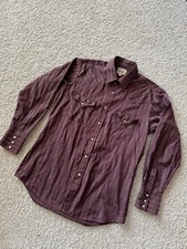 1960s Vintage Western Cowboy Shirt Size Medium Pearl Snap