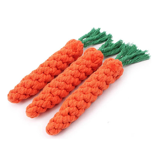 1 pezzo corda morso cane carota animali domestici cani giocattoli sicuro durevole morso intrecciato cane masticazione - Foto 5 di 31
