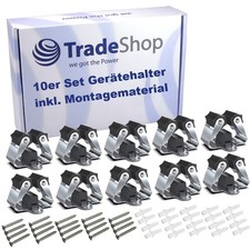 10x Werkzeughalter Ger&auml;tehalter Besen Halter Wandhalter Stielhalter silber